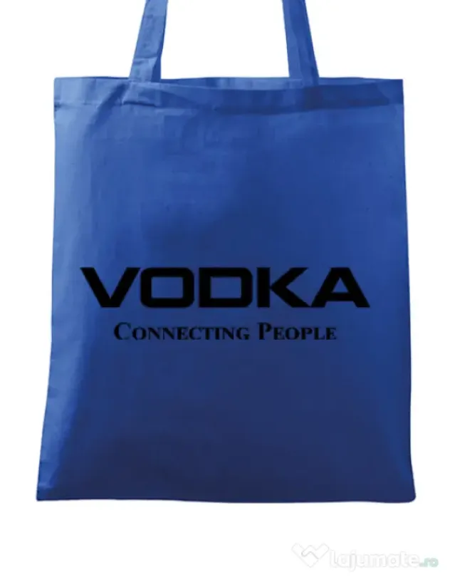Sacosa din panza Vodka Albastru regal