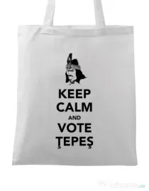 Sacosa din panza Vote Tepes Alb