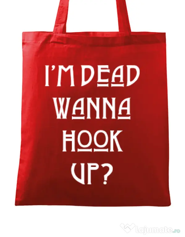 Sacosa din panza Wanna hook up Rosu