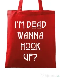 Sacosa din panza Wanna hook up Rosu