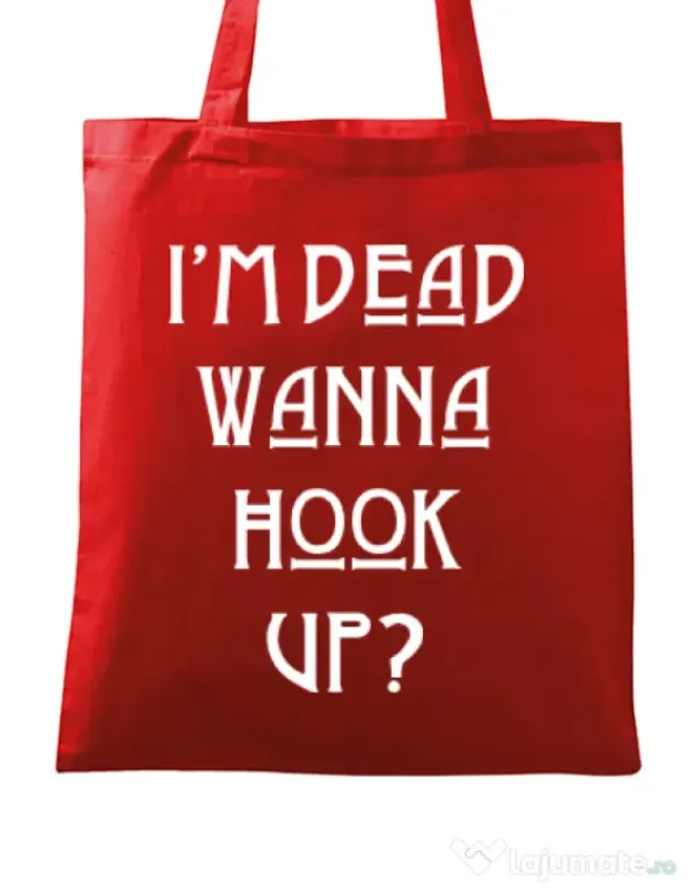 Sacosa din panza Wanna hook up Rosu