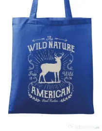 Sacosa din panza Wild Nature Albastru regal
