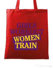 Sacosa din panza Women train Rosu