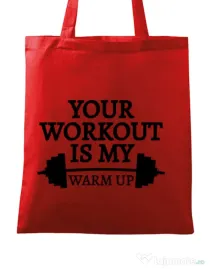 Sacosa din panza Your workout Rosu
