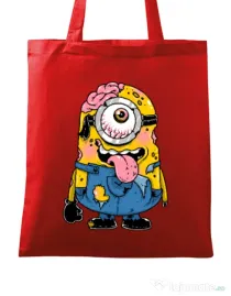 Sacosa din panza Zombie minion Rosu