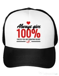 Sapca personalizata Always give Alb