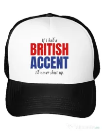 Sapca personalizata British accent Alb