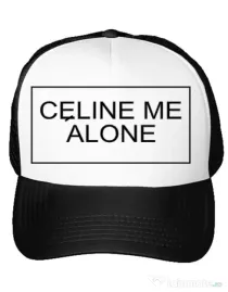 Sapca personalizata Celine me alone Alb