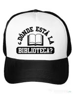 Sapca personalizata Donde esta la biblioteca Alb
