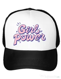 Sapca personalizata Girl power Alb