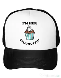 Sapca personalizata Her studmuffin Alb