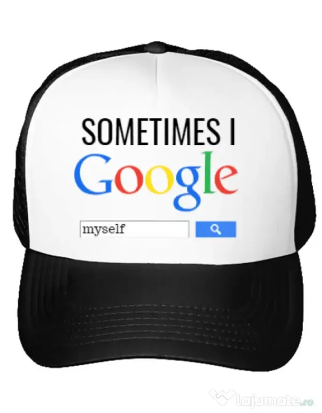 Sapca personalizata I google myself Alb