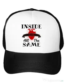 Sapca personalizata Inside we’re all the same Alb