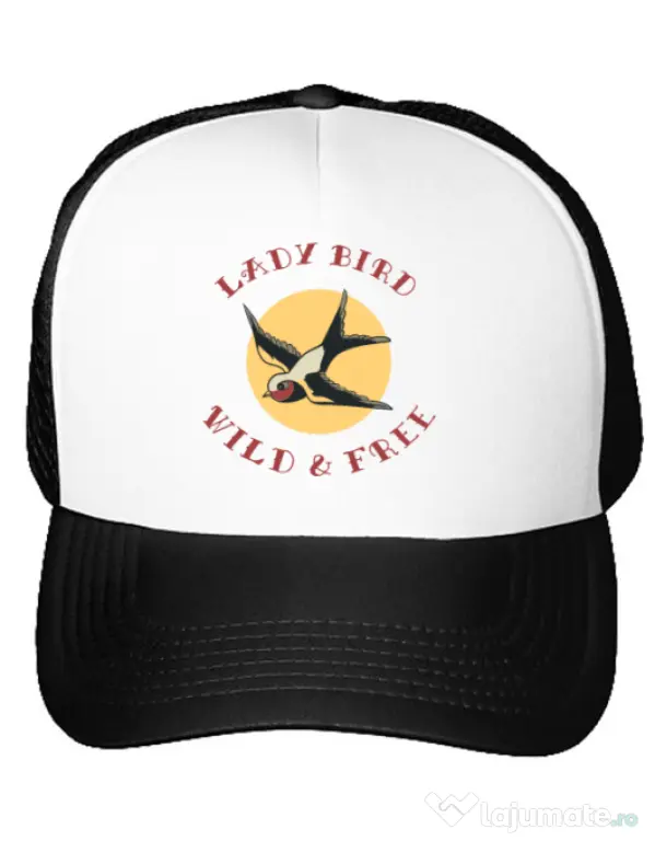 Sapca personalizata Ladybird Alb
