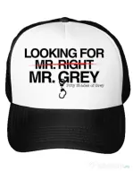 Sapca personalizata Looking for Mr Grey Alb