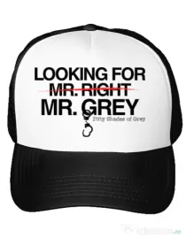 Sapca personalizata Looking for Mr Grey Alb