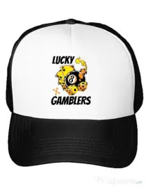 Sapca personalizata Lucky gamblers Alb
