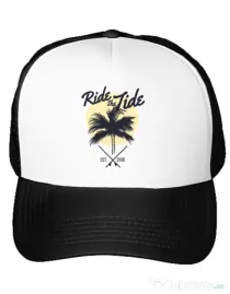 Sapca personalizata Ride the tide Alb