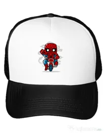 Sapca personalizata Spidey Minibike Alb