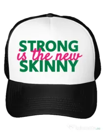 Sapca personalizata Strong is the new skinny Alb