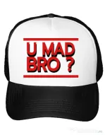 Sapca personalizata U mad bro? Alb