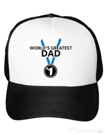 Sapca personalizata World's greatest dad Alb