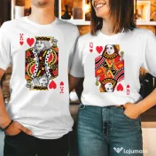 Set Tricouri Cuplu King of Queen of Hearts 