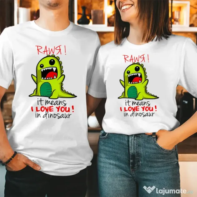Set Tricouri Cuplu Rawr