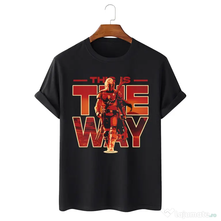 Tricou personalizat negru unisex This is the way