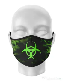 Masca de gura personalizata Biohazard lightning