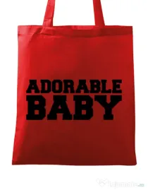 Sacosa din panza Adorable baby Rosu