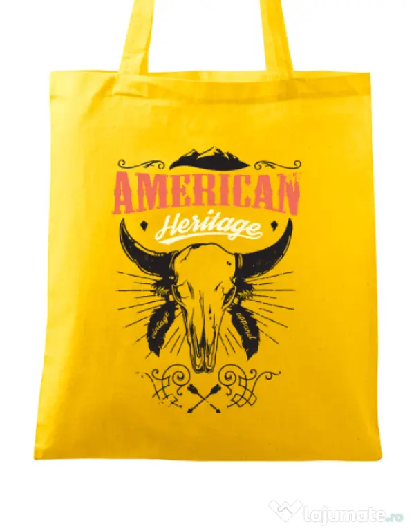Sacosa din panza American heritage Galben