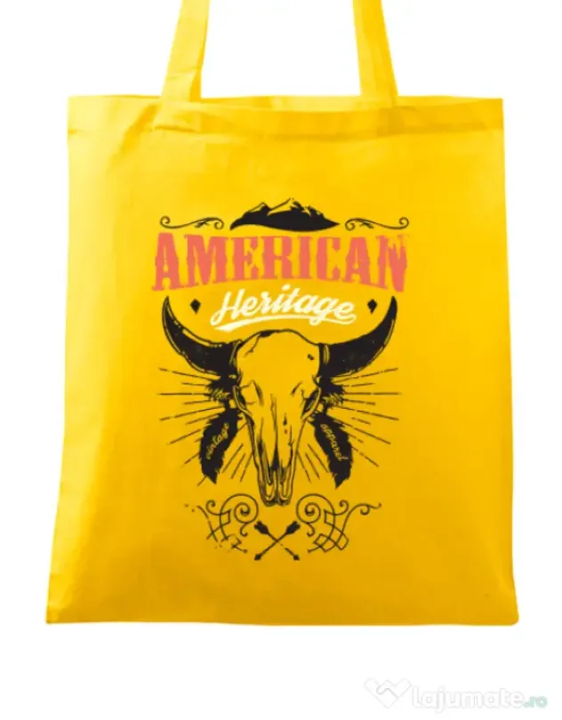 Sacosa din panza American heritage Galben