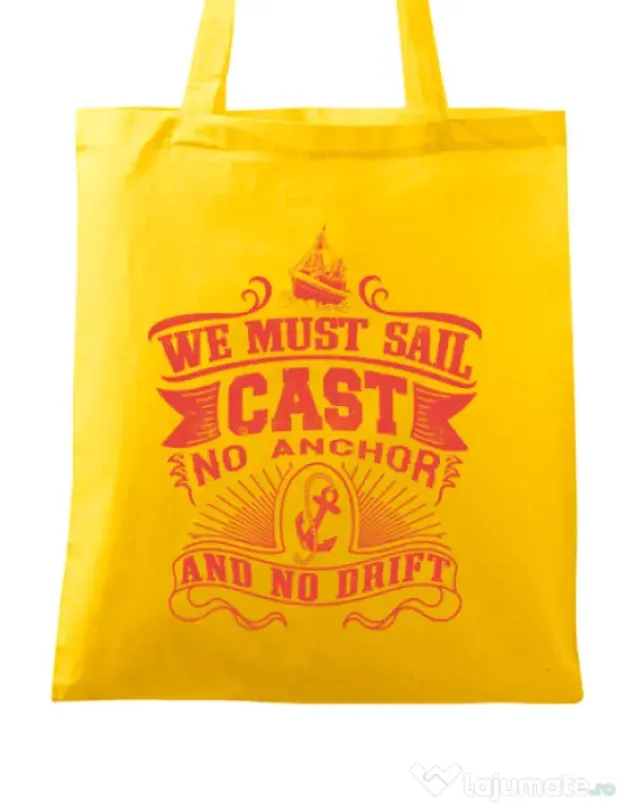 Sacosa din panza Cast no anchor Galben