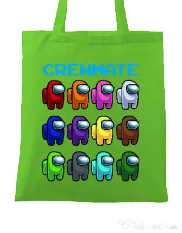 Sacosa din panza Crewmate Verde mar