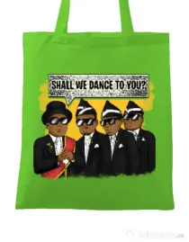 Sacosa din panza Dance meme Verde mar