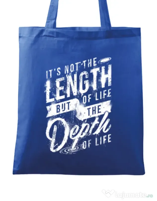 Sacosa din panza Depth of life Albastru regal