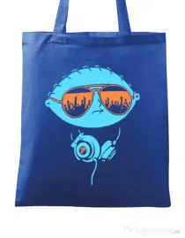 Sacosa din panza Dj Stewie Albastru regal