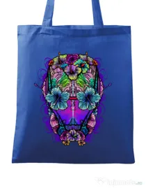 Sacosa din panza Flower helmet Albastru regal