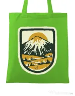 Sacosa din panza Hand drawn mountains Verde mar