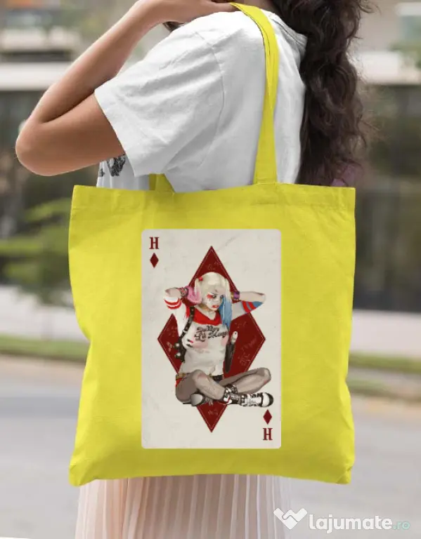 Sacosa din panza Harley Card Galben