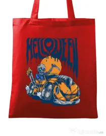 Sacosa din panza Hello ween Rosu