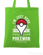 Sacosa din panza Here for the Pokemon Verde mar