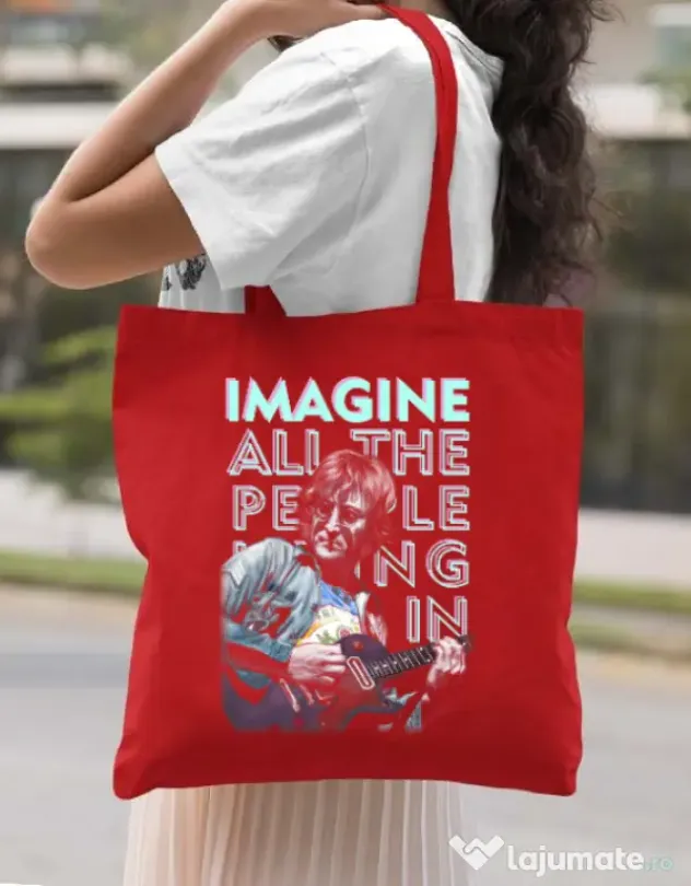 Sacosa din panza Imagine Rosu