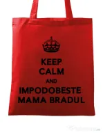 Sacosa din panza Impodobeste mama bradul Rosu