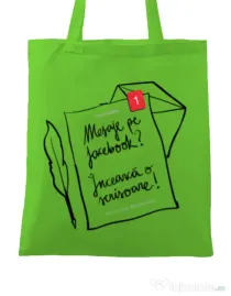 Sacosa din panza Incearca o scrisoare Verde mar