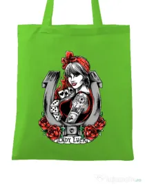 Sacosa din panza Lady luck Verde mar