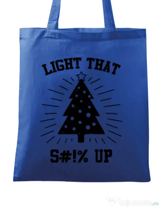 Sacosa din panza Light that up Albastru regal
