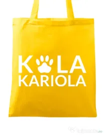 Sacosa din panza Logo Kola Alb Galben