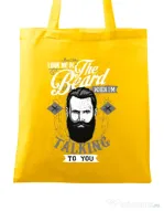 Sacosa din panza Look me in the beard Galben